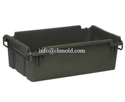 Stackable plastic box with iron hook Plastic Injection Mould 002