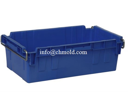 Stackable plastic box with iron hook Plastic Injection Mould 003