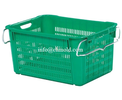 With Iron Hand Plastic Basket Injection Mould 040