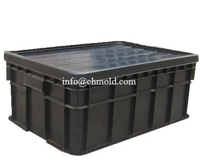 Static-free Plastic Crate Injection Mould 034